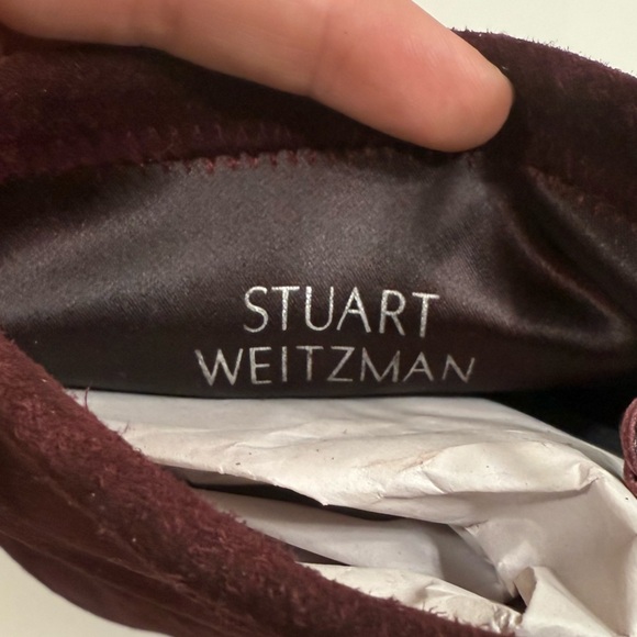 Stuart Weitzman Perfection Bootie Heeled Sock Bootie Currant Size 7.5 - Picture 9 of 11